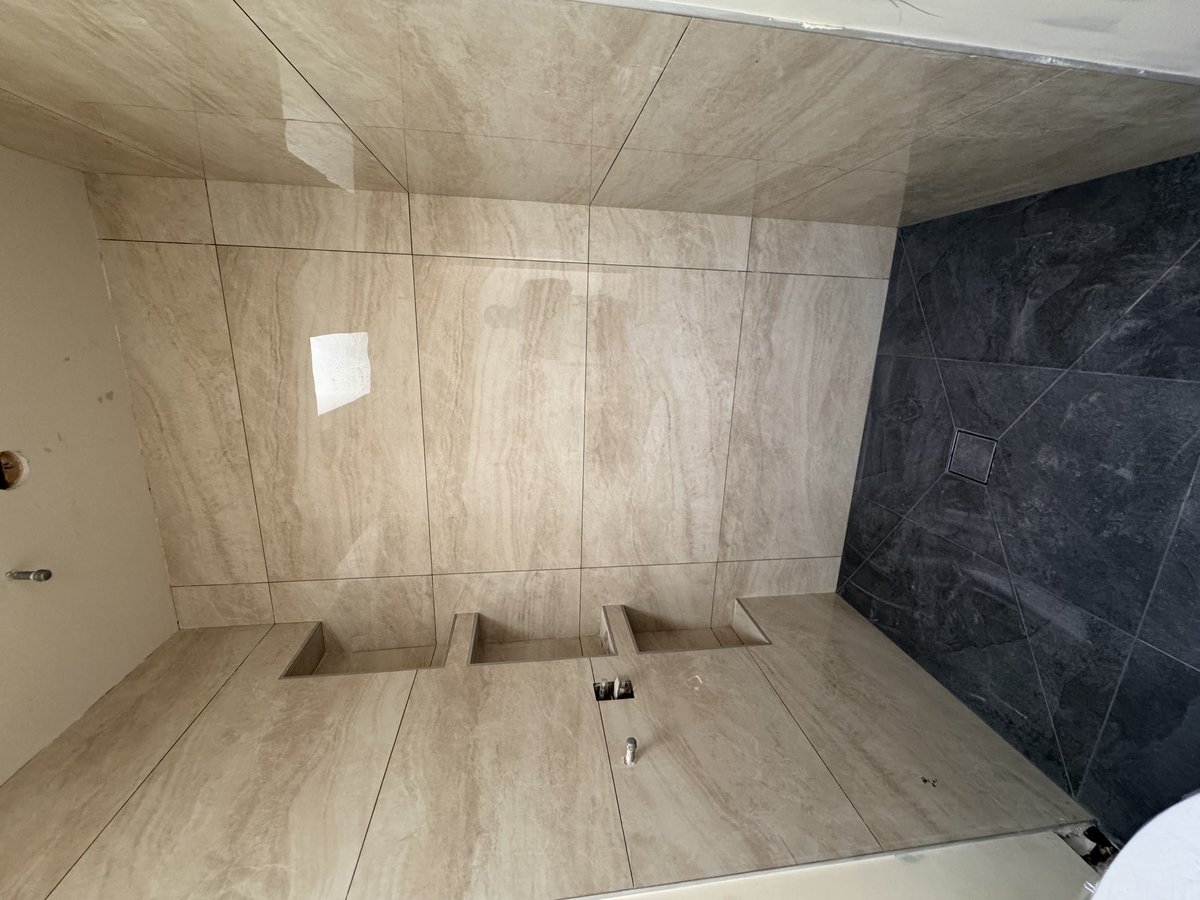 Luxury Bathroom Tile Work in Encinitas New Build